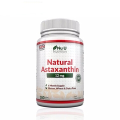 Nu U Natural Astaxanthin 12mg, 180 Softgels