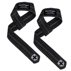 Harbinger Leather Lifting Straps, Black (Da thật)