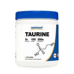 Nutricost Taurine Powder, 250 Grams (125 Servings)