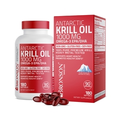 Dầu nhuyễn thể Bronson Antarctic Krill Oil Omega-3 EPA/DHA, 1000 mg