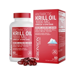 Dầu nhuyễn thể Bronson Antarctic Krill Oil Omega-3 EPA/DHA, 1000 mg