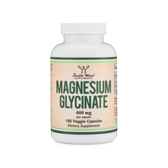 Double Wood Magnesium Glycinate 400mg, 180 Veg Capsules