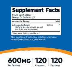 Nutricost Ashwagandha Root 600 mg, 120 Capsules