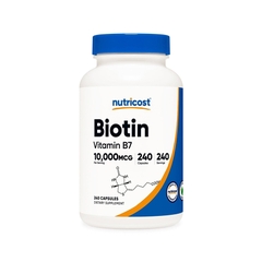 Nutricost Biotin Vitamin B7 10000 Mcg, 240 Capsules