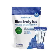 Gói bột điện giải Nutricost Electrolytes Advanced Hydration Complex, 20 Servings