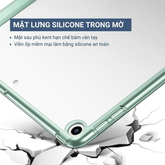 [Free 50 Sticker] Bao Da iPad, Mặt Lưng Silicone, Khay Giữ Bút - Tím (S43)