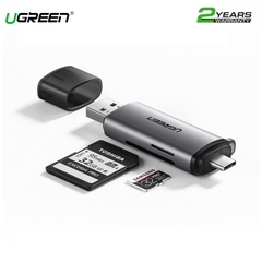 Đầu Đọc Thẻ TF, SD Chân Cắm USB-C & USB Ugreen - Model 50706
