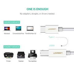 Dây Máy In USB-C to USB 2.0 Type B 1M, Hỗ Trợ Âm Thanh - Ugreen 40560