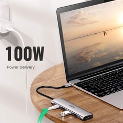 Ugreen 5-trong-1: USB-C to HDMI 4K/60Hz, 3*USB 3.0, 100W USB-C  - Model 70495