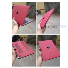 Combo Ốp Macbook Kèm Phủ Phím Màu Đỏ Đô