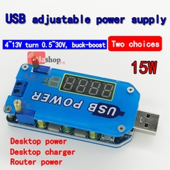 USB chỉnh áp đa năng 15w buck and boost