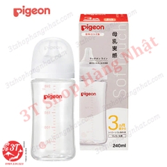 Bình sữa nhựa Pigeon cổ rộng 240ml hộp giấy