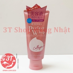 Sữa rửa mặt Senka Perfect Whip Collagen in (màu hồng)