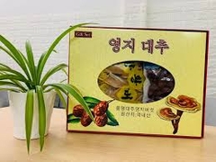 Hộp quà tặng nấm linh chi táo đỏ Hàn Quốc ( 1 kg táo + 0.5 kg nấm linh chi xắt lát)