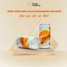 Nước Hồng Sâm 180ml x 6 Lon Inbosam D Achimmadang Hàn Quốc