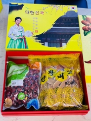 Hộp quà tặng nấm linh chi táo đỏ Hàn Quốc ( 1 kg táo + 0.5 kg nấm linh chi xắt lát)