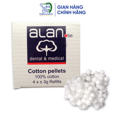 Bông Cotton Pellets 4x3g 100% Cotton. N01/N02. Made in Belgium/Bỉ