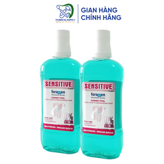 Nước Súc Miệng Cho Răng Nhạy Cảm:  SENSITIVE FREE ALCOHOL - Không chứa cồn 500ml. Made in Spain