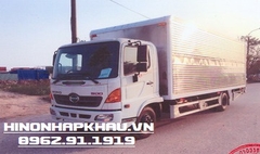 Xe tải Hino 6 tấn FC9JLTA thùng kín gắn bửng nâng hạ dài 6,8m