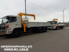 Xe tải Hino 500 gắn cẩu - Hino 15 tấn thùng dài gắn cẩu 5,5 tấn Soosan SCS513