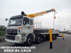 Xe tải Thaco AUMAN 4 chân C300B (8x4) gắn cẩu 12 tấn SOOSAN nhập khẩu Hàn Quốc