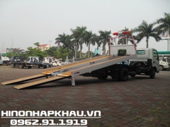 Xe Hino cứu hộ kéo chở xe - Xe sàn trượt Hino - Xe Hino chở Ô tô Xe máy - Xe cứu hộ Cẩu