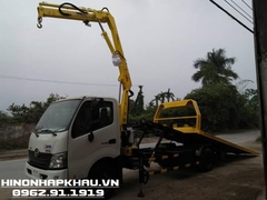 Xe cẩu gập Hyva cứu hộ Hino - Xe Hino cứu hộ 3 chức năng Cẩu Kéo Chở- Xe cứu hộ cẩu gập HYVA