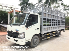 Xe chở gia súc 4,2 tấn Hino XZU730 - Xe Hino 300 chở gia súc 2 tầng gắn bửng nâng thùng dài 5,5m