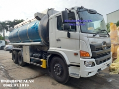 Xe bồn xi téc chở xăng 20 khối (20m3) Hino 3 chân 15 tấn