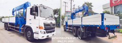 Hino 3 chân gắn cẩu tự hành 15 tấn Tadano TM-ZX1505HRS