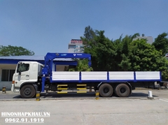 Hino 15 tấn thùng dài gác cẩu 5 tấn 4 khúc Tadano TM-ZT504H