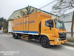 XE HINO 8 TẤN BƯU ĐIỆN THÙNG KÍN 2 CỬA HÔNG