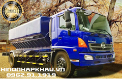 Xe Hino 500 chở thức ăn gia súc 8.5 khối - Xe Hino FC9JJSW chở cám công nghiệp 8.5 khối