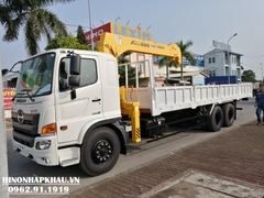 Xe tải cẩu Hino 13 tấn FL thùng ngắn gắn cẩu 5 tấn 5 khúc Soosan - Model SCS525