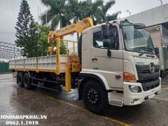 Xe Cẩu Hino 3 Chân FL Lắp Cẩu 6 Tấn 5 Đốt Soosan SCS735