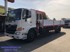 Xe Cẩu Thùng 8m Hino 8 tấn FG gác cẩu 3 tấn Unic