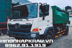 Xe chở rác bùn thùng rời 11 khối Hino FG8JJ7AB | Xe Hino Hooklift chở bùn rác 11m3