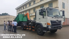 Xe chở rác thùng rời 11,5 khối Hino FG - Xe Hino 500 Hooklift chở rác cơ cấu thùng rời 11,5m3