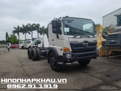 Xe Hino 3 chân 15 tấn 2 cẩu 6x4 thùng ngắn 6.5m