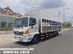 Xe tải Hino 6 tấn chở xe máy - Xe tải Hino FC mui bạt bửng nâng 2 tầng chở xe máy dài 7.3m