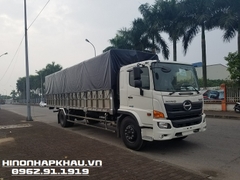 Xe tải Hino 8 tấn thùng mui bạt Inox, nhôm, sắt dài 8,9m - Xe Hino FG8JT7A Euro 4 mui bạt