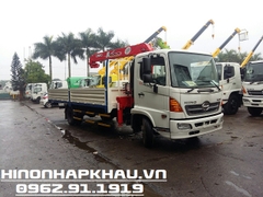 Xe tải gắn cẩu Hino 6.4 tấn FC gắn cẩu UNIC URV343K 3 tấn 3 khúc