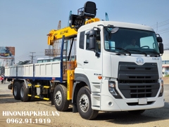 Xe Tải Cẩu 4 Chân UD Trucks Quester Gắn Cẩu 8.5 Tấn Soosan SCS746