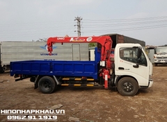 Xe Hino tải cẩu 1 tấn - Xe Hino XZU650 gắn cẩu UNIC 2.3 tấn URV234 - Cần cẩu Unic URV234