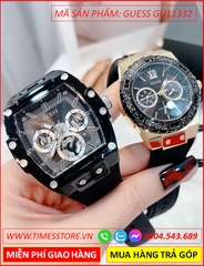 dong-ho-cap-doi-guess-mat-chronograph-full-den-day-cao-su-den-thoi-trang-dep-gia-re-timesstore-vn