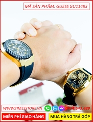 dong-ho-cap-doi-guess-mat-chronograph-vang-gold-day-silicone-timesstore-vn