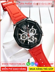 dong-ho-cap-doi-guess-mat-tron-chronograph-day-silicone-do-timesstore-vn