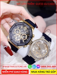 dong-ho-cap-doi-guess-multifunction-mat-tron-vang-gold-day-sillicone-timesstore-vn