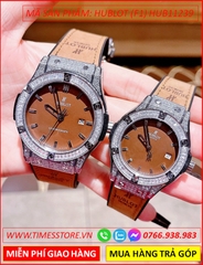 dong-ho-cap-doi-hublot-f1-chronograph-dinh-da-day-da-nau-boc-sillicone-timesstore-vn