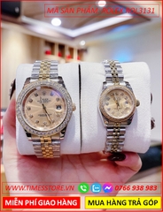 dong-ho-cap-doi-rolex-f1-mat-vang-dinh-da-day-demi-vang-gold-timesstore-vn